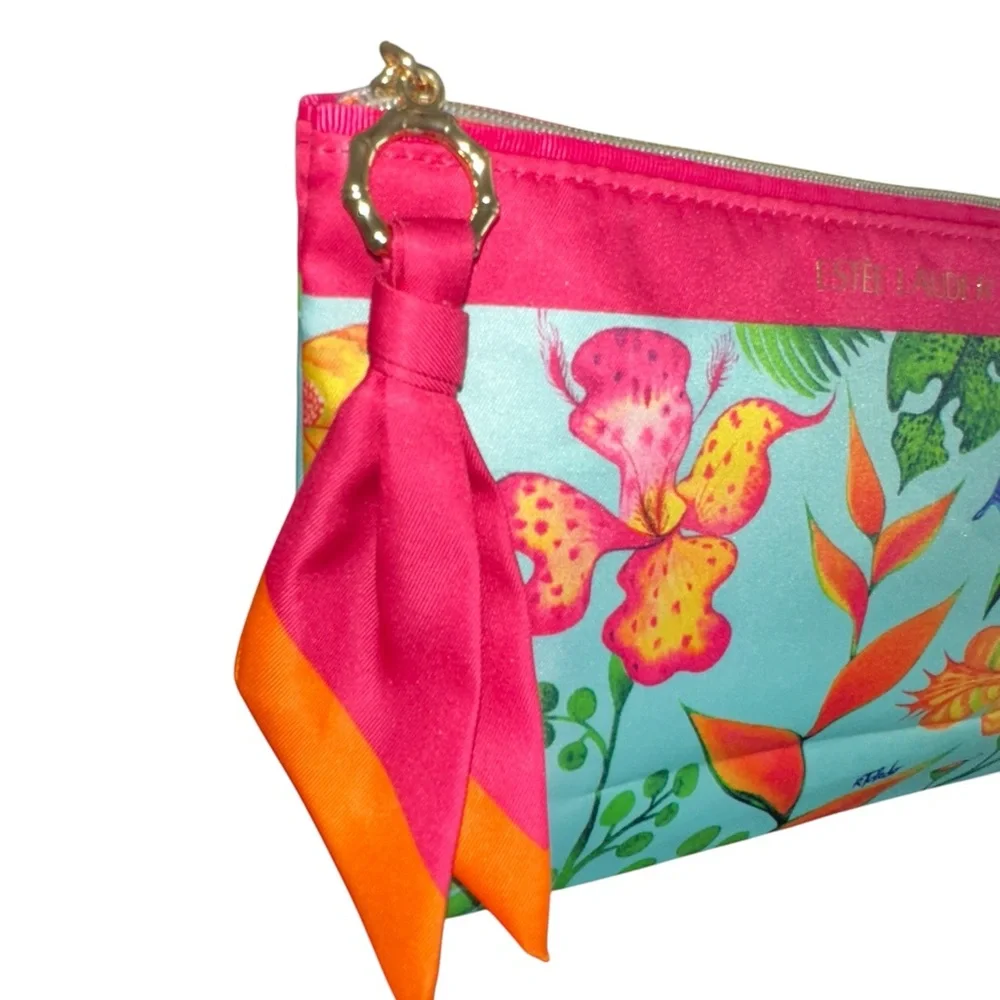 Estee Lauder Tropical Floral Cosmetic Pouch - Picture 4 of 5